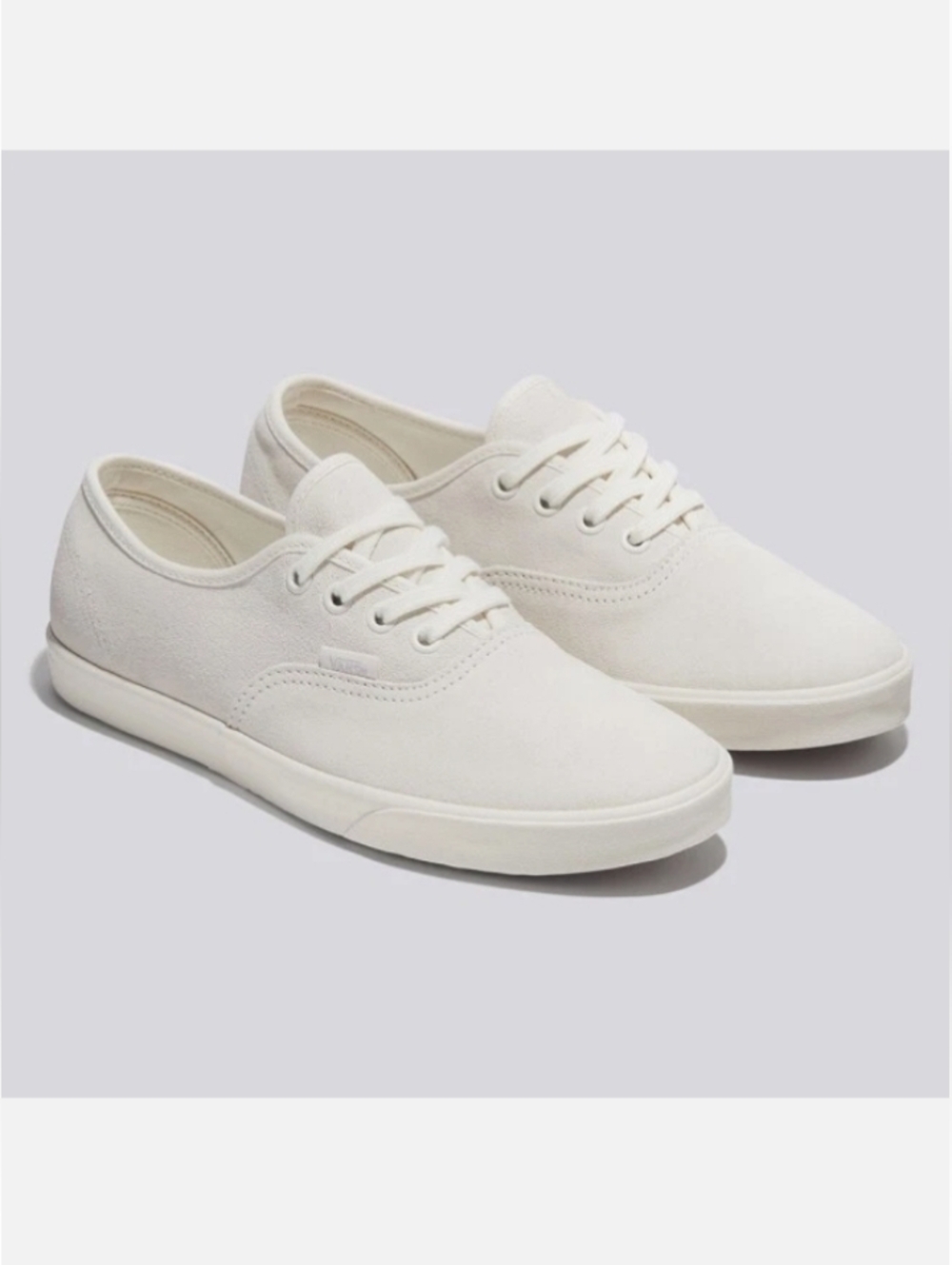Vans Suede Authentic Lowpro Off-white Low-Top Sneakers Unisex Men 7, Women 8.5